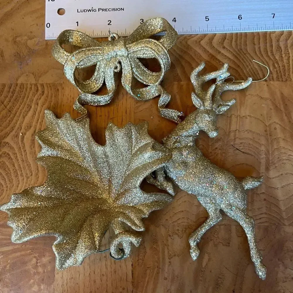 1 GOLDEN Leaping Reindeer Ornament!